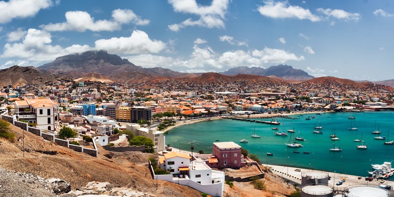 Mindelo is a port town on the Cape Verde in the northern part of the island Sao Vicente